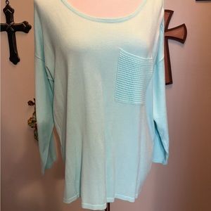 Renuar Green Relaxed 3/4 Sleeve Tunic